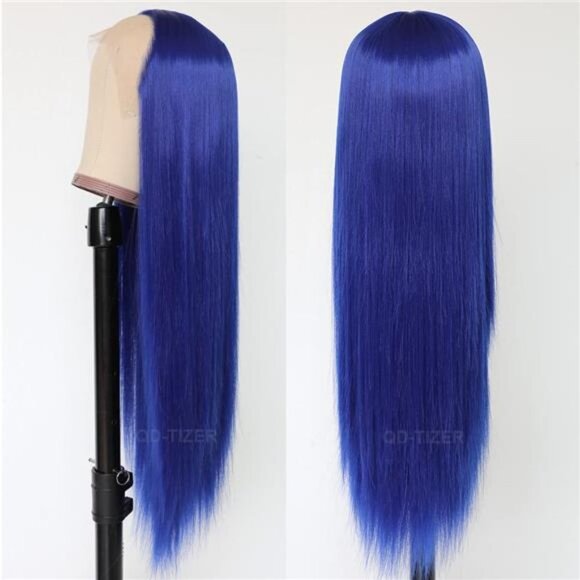 Streaks Heat Resistant Fiber Hair Synthetic Lace Front Wigs - #B-Blonde main image 5